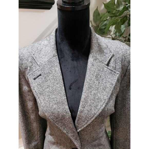 French Connection Women's Gray Single Breasted Two Button Blazer Jacket Size 10 - Picture 4 of 12